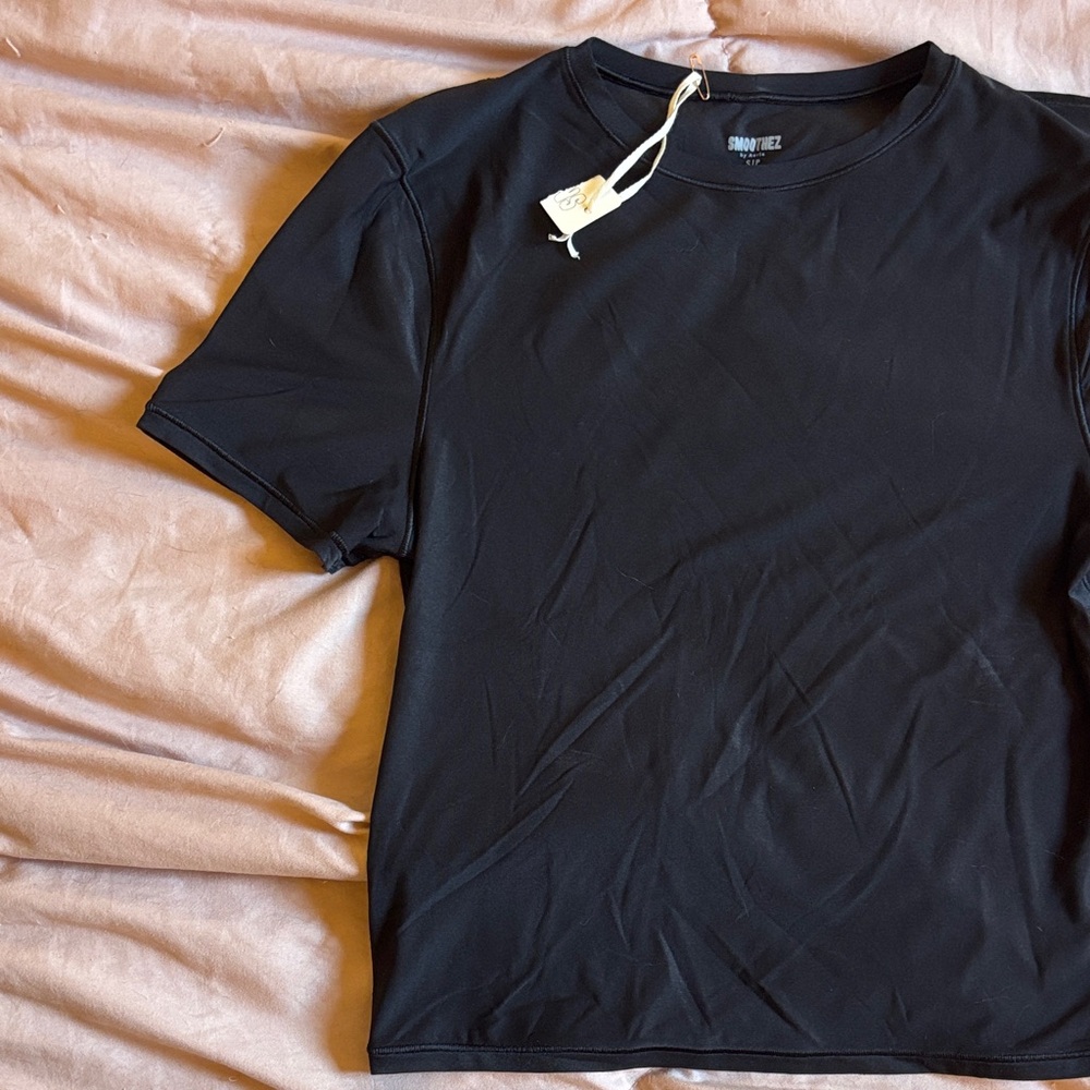 aerie smoothz short sleeve cropped tee - Picture 4 of 8